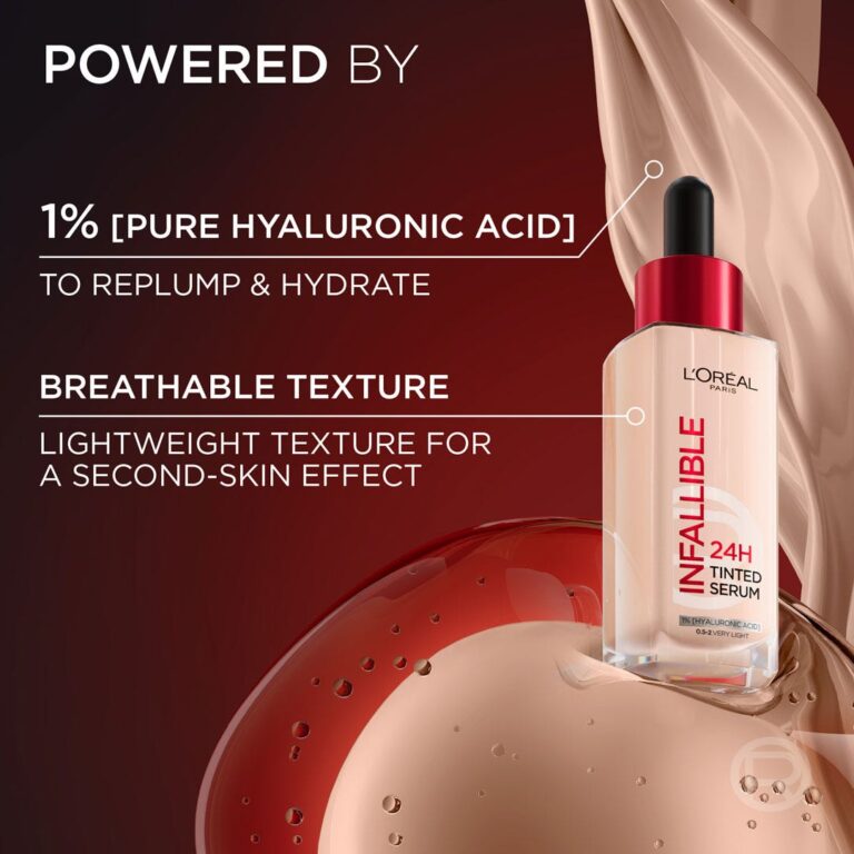 L'Oreal Paris 24H Infallible Tinted Serum - Medium 4-5 - Image 4