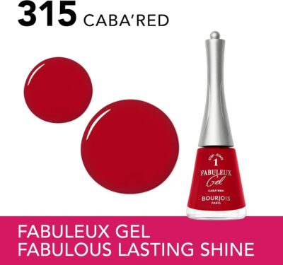 Bourjois Fabuleux Gel Nail Polish 315 Caba’red - Red - 9 ml