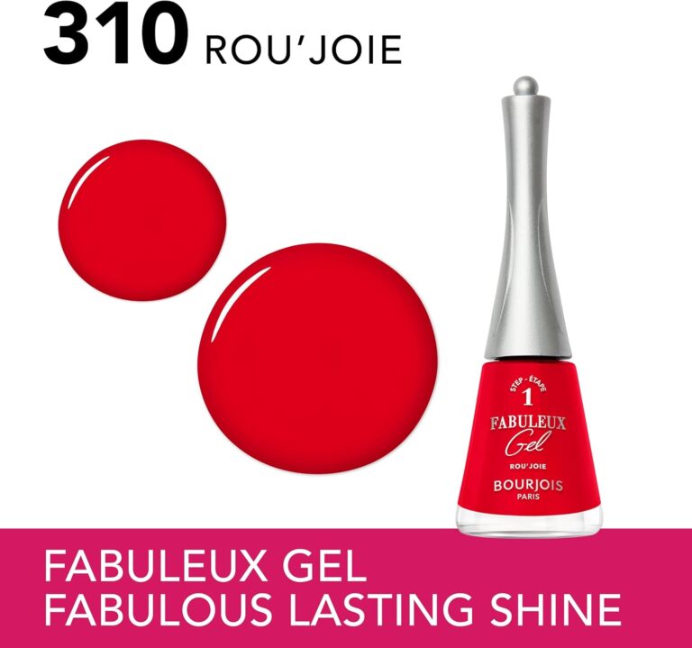 Bourjois Fabuleux Gel Nail Polish 310 Rou'joie - Red Warm - 9 ml - Image 2