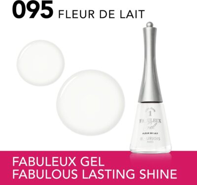 Bourjois Fabuleux Gel Nail Polish 095 Fleur De Lait White - 9 ml