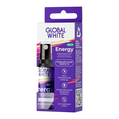 Global White Fresh Energy Cinnamon Taste Oral Spray 15ml