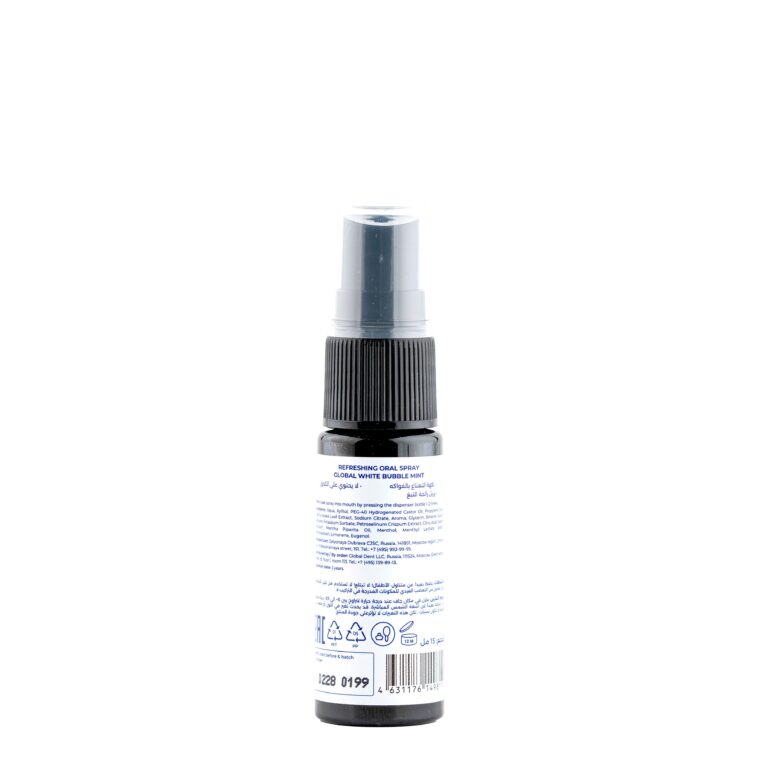 Global White Bubble Mint Fresh Oral Spray 15ml - Image 2
