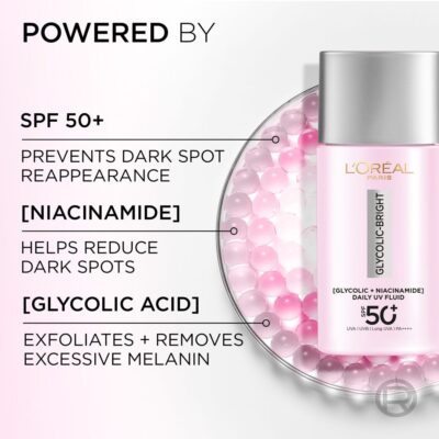 L’Oréal Paris Glycolic Bright UV fluid SPF 50+ PA+ anti-dark spot