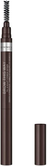 Rimmel Brow This Way 2In1 Filler & Fixer - Dark - Image 2