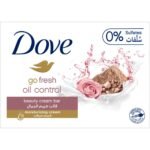 Dove Oil Control Soap Bar with Clay & Rose Water 135g - For Purified & Hydrated Skin