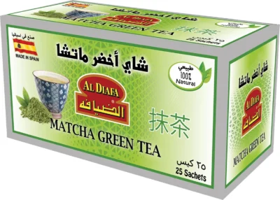 الضيافة شاي أعشاب ماتشا وشاي أخضر 25 كيس