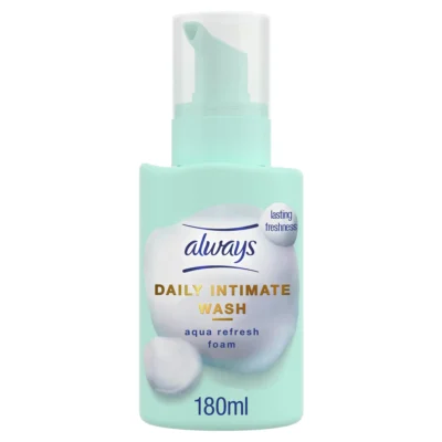 Always Daily Intimate Wash, Foam, Aqua Refresh, 180 ml