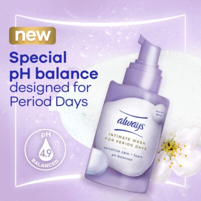 Always Daily Intimate Wash for Period Days, Foam, 180 ml