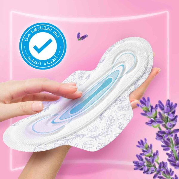 Always Cotton Skin Love Sanitary Pads with Lavender Oil, 48 Large Thick Pads