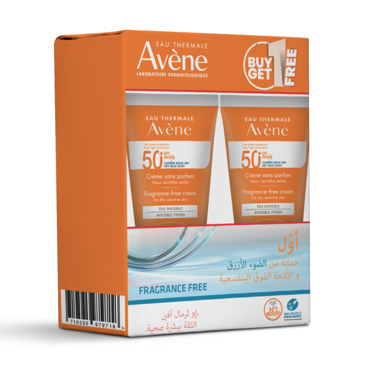 ⁦أفين كريم +SPF50 خال من العطر 50 مل عبوة ترويجية 1+1⁩ - الصورة ⁦1⁩