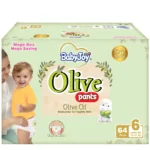 BabyJoy Olive Pants Diapers XXL - 64 Count