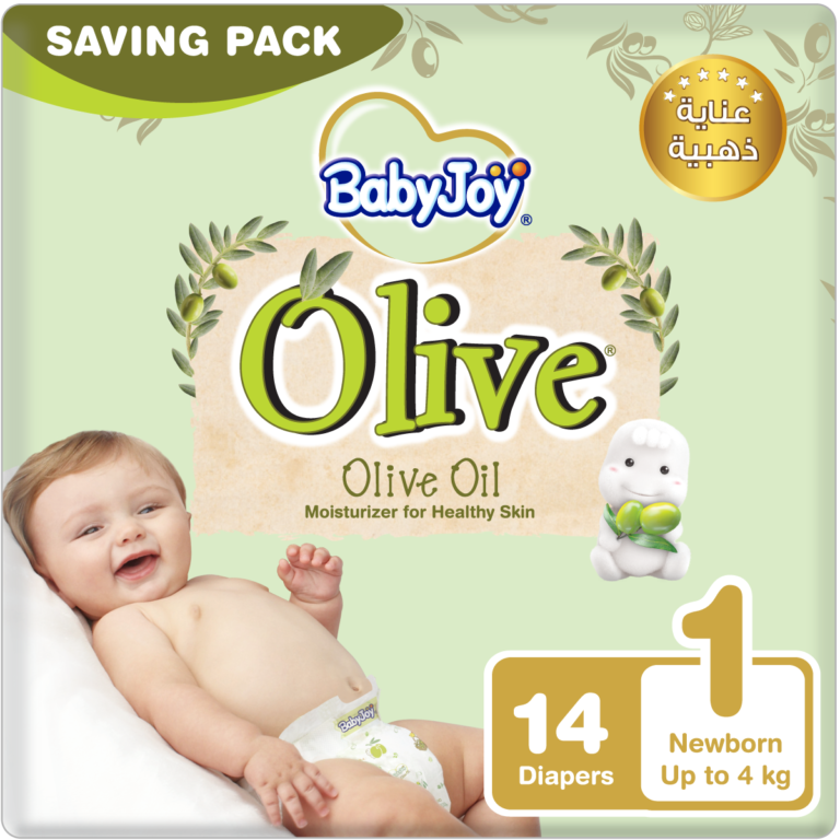BabyJoy Olive Diapers Size 1 (14 Pcs) - For Your Baby's Skin - Image 1