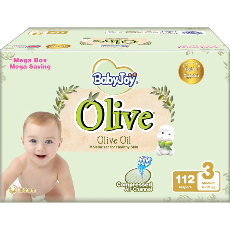 BabyJoy Olive Diapers Size 3 (6-12 Kg) - 112 Count - Image 1