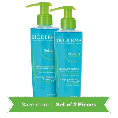 Bioderma Sebium Foaming Cleanser- 200 ml - Twin Pack