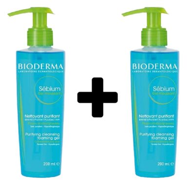 Bioderma Sebium Foaming Cleanser- 200 ml - Twin Pack