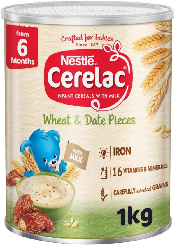 Cerelac Baby Cereal Wheat & Date Pieces 1000 gm - For Healthy Growth & Delicious Taste - Image 1