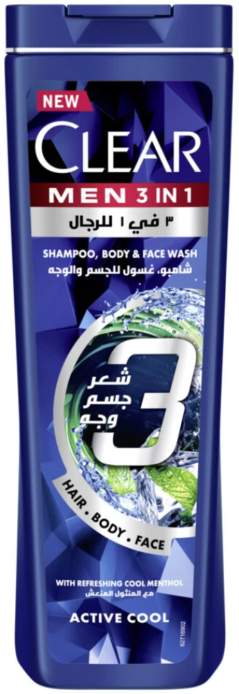 clear-shampoo-3-in-1-active-cool-400ml-0rjpg.webp Clear Shampoo 3 In 1 Active Cool 400ml - Unbeatable Freshness - Image 1