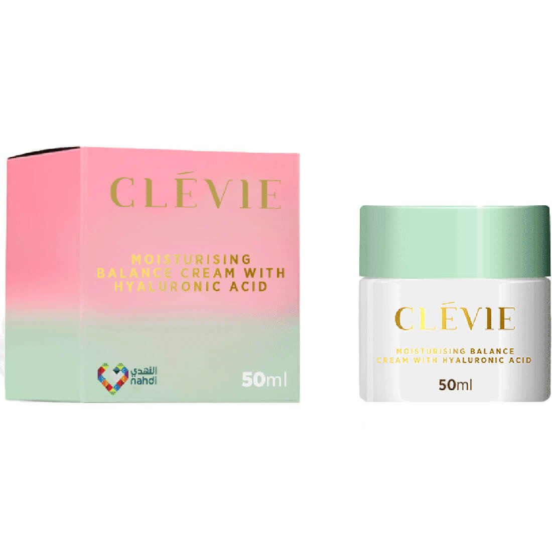 clevie-moisturising-cream-hyaluronic-acid-50-ml-1100x1100_1.jpg Clevie Moisturising Cream with Hyaluronic Acid 50ml - For Dewy, Radiant Skin - Image 1