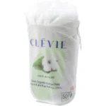 Clevie Oval Organic Cotton Pads - 50 Pcs: Ultimate Softness & Gentle Care