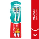 Colgate 360 Deep Clean Medium Toothbrush 2Pcs
