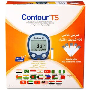 Contour TS Blood Glucose Monitor with Extra 100 Test Strips