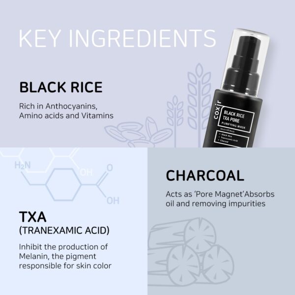 Coxir Black Rice Txa: The All-in-One Pore Purifying Mask - Image 3
