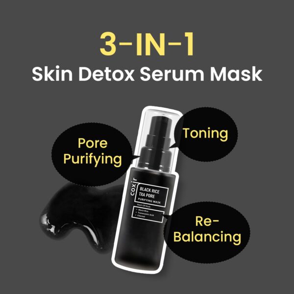 Coxir Black Rice Txa: The All-in-One Pore Purifying Mask - Image 4