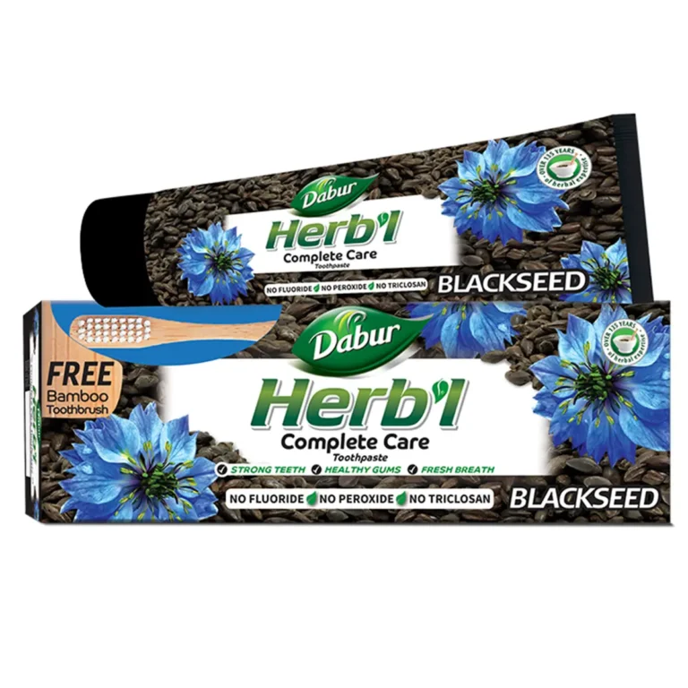 Dabur Herbal Toothpaste Blackseed -150g + Free Toothbrush - Image 1