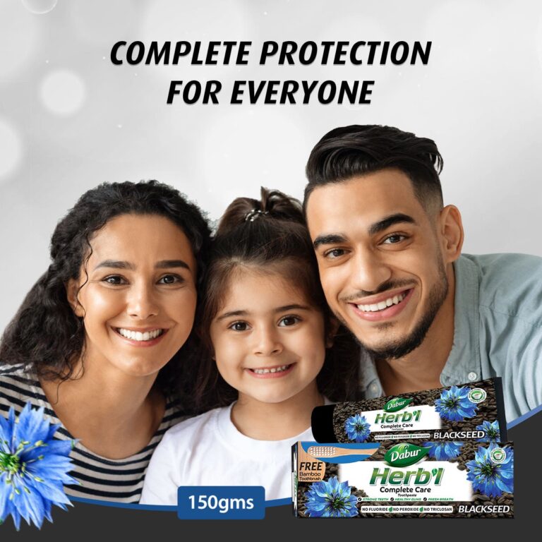 Dabur Herbal Toothpaste Blackseed -150g + Free Toothbrush - Image 2