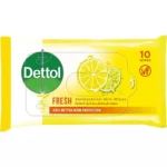 Dettol Antiseptic Wipes Refreshes Skin - 10 Pcs
