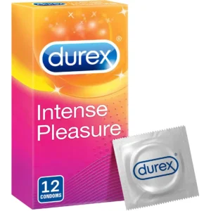 Durex Pleasure Max Ribbed Condoms for Enhanced Sensation - 12 pcs