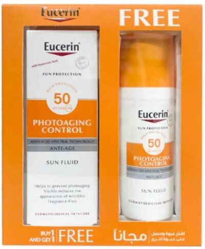 Eucerin Sun Protection Fluid Fragrance Free 50 ml (1+1)