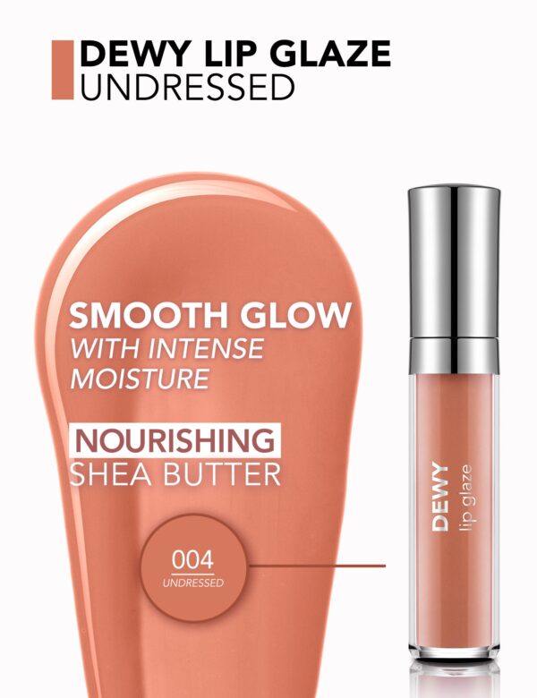 Flormar Dewy Lip Glaze 04 Undressed - Shiny Wet Lip Gloss - Image 4