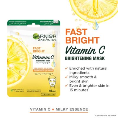 Garnier Skin Active Fast Bright Mask - 28g