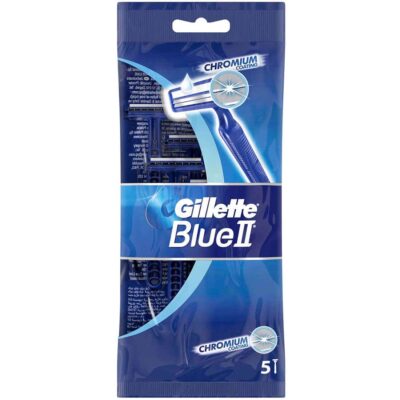 Gillette Blue II Disposable Razor Pack of 5 pcs