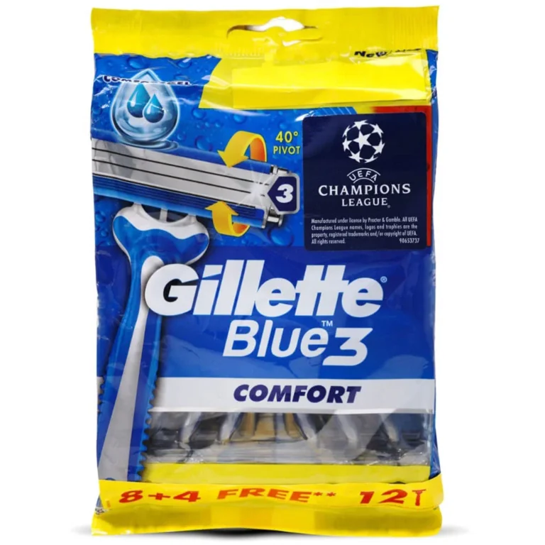 Gillette Blue3 Comfort Razor Disposable 8+4 Free - Image 1