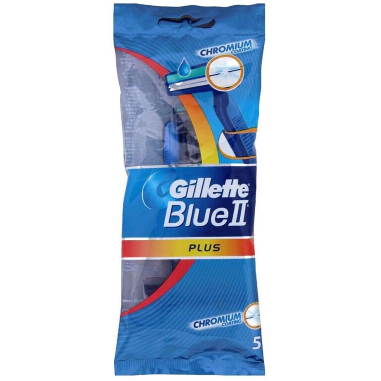 Gillette Disposable Razor Blue II Plus Pack Of 5 Pcs - Image 1