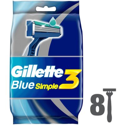 Gillette Razor Disposable Blue 3 Simple 8 pcs