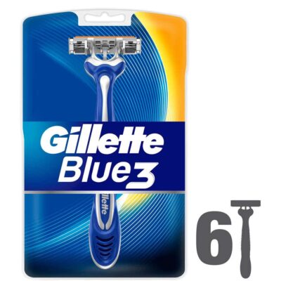 Gillette Blue3 Men’s Disposable Razors, 6 count