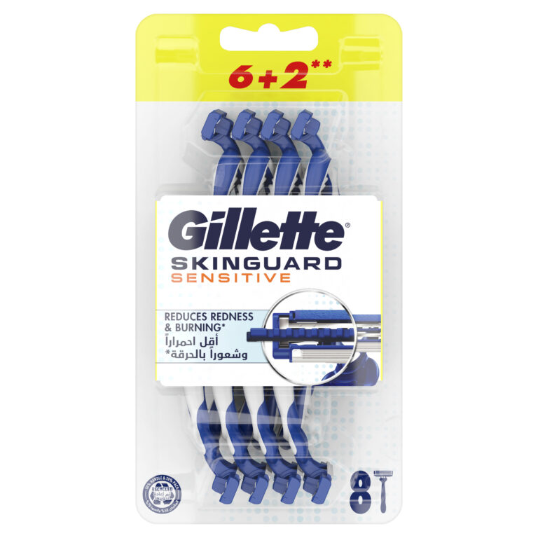 Gillette SkinGuard Sensitive Razors 6+2 - Image 1