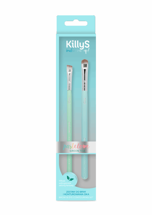 ⁦كيليز باستيلوف جرين تي فرشاة حواجب و ايلاينر | KillyS Pastelove Green Tea Eyebrow & Eyeliner Brush⁩ - الصورة ⁦6⁩