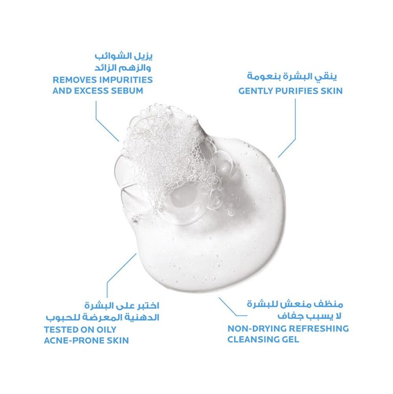 ⁦لاروش بوزيه إيفاكلار جل غسول رغوي مُنظف للبشرة الدهنية والمعرضة لحب الشباب إعادة تعبئة 400مل⁩ - الصورة ⁦3⁩