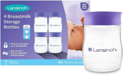 Lansinoh Breastmilk Storage Bottles (4 x 160ml)