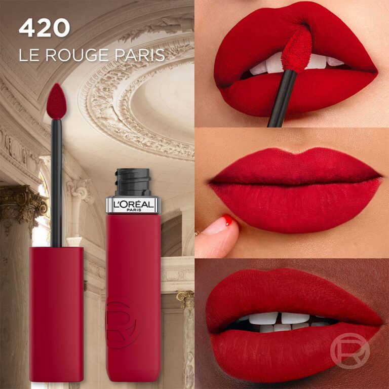 ⁦لوريال أحمر شفاه سائل مطفي انفالبيل مات 420⁩ - الصورة ⁦2⁩