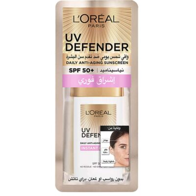 لوريال يو في ديفيندر واقي شمس يومي ضد تقدم سن البشرة SPF 50+ 50 مل