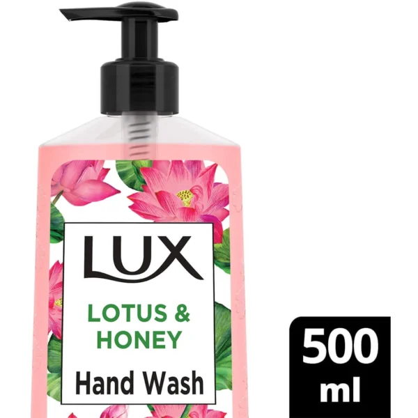 Lux Hand Wash with Honey & Lotus - 500ml for Natural Softness & Glow - Image 1