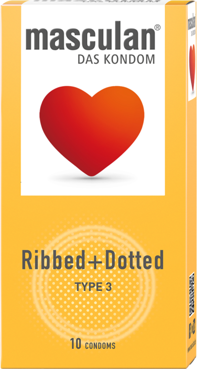 Masculan Condom Ribbed + Dotted - 10 Pcs