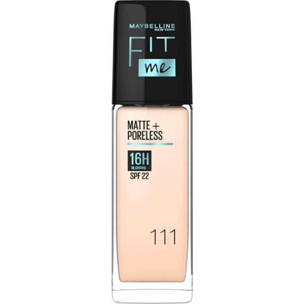 Maybelline Fit Me Foundation Matte & Poreless SPF 111 - Natural Matte Long-Lasting Coverage - Image 1