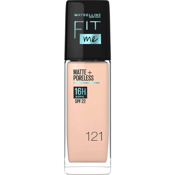 Maybelline Fit Me Foundation Matte & Poreless SPF 22 - Shade 121 - Image 1