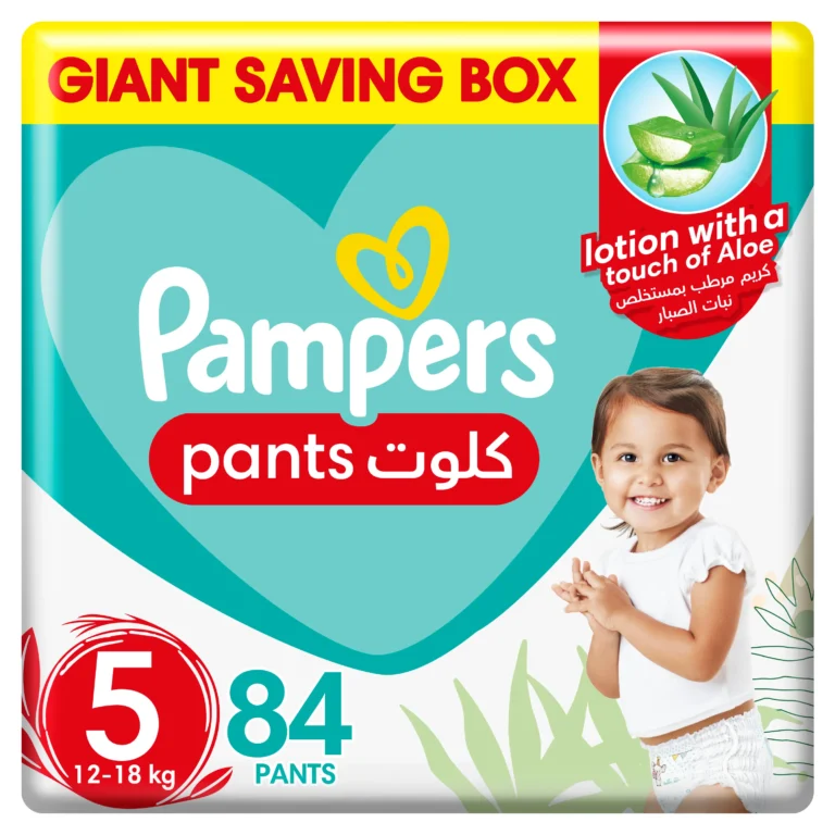 Pampers Aloe Vera Pants Diapers, Size 5, 12-18kg, Mega Box, 84 Diapers - Image 1